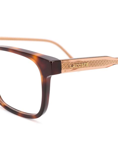 lacoste tortoiseshell square sunglasses